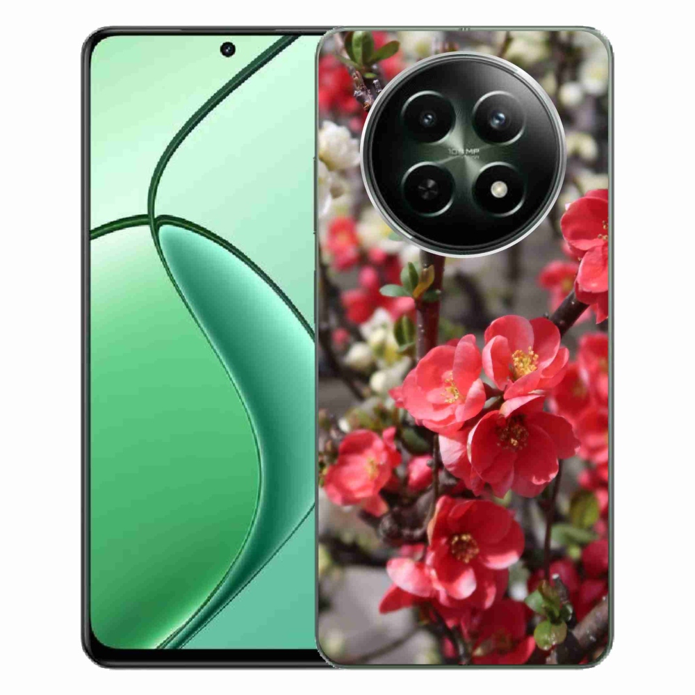 Gél borító mmCase a Realme 12 5G/12x 5G készülékhez - piros virágok