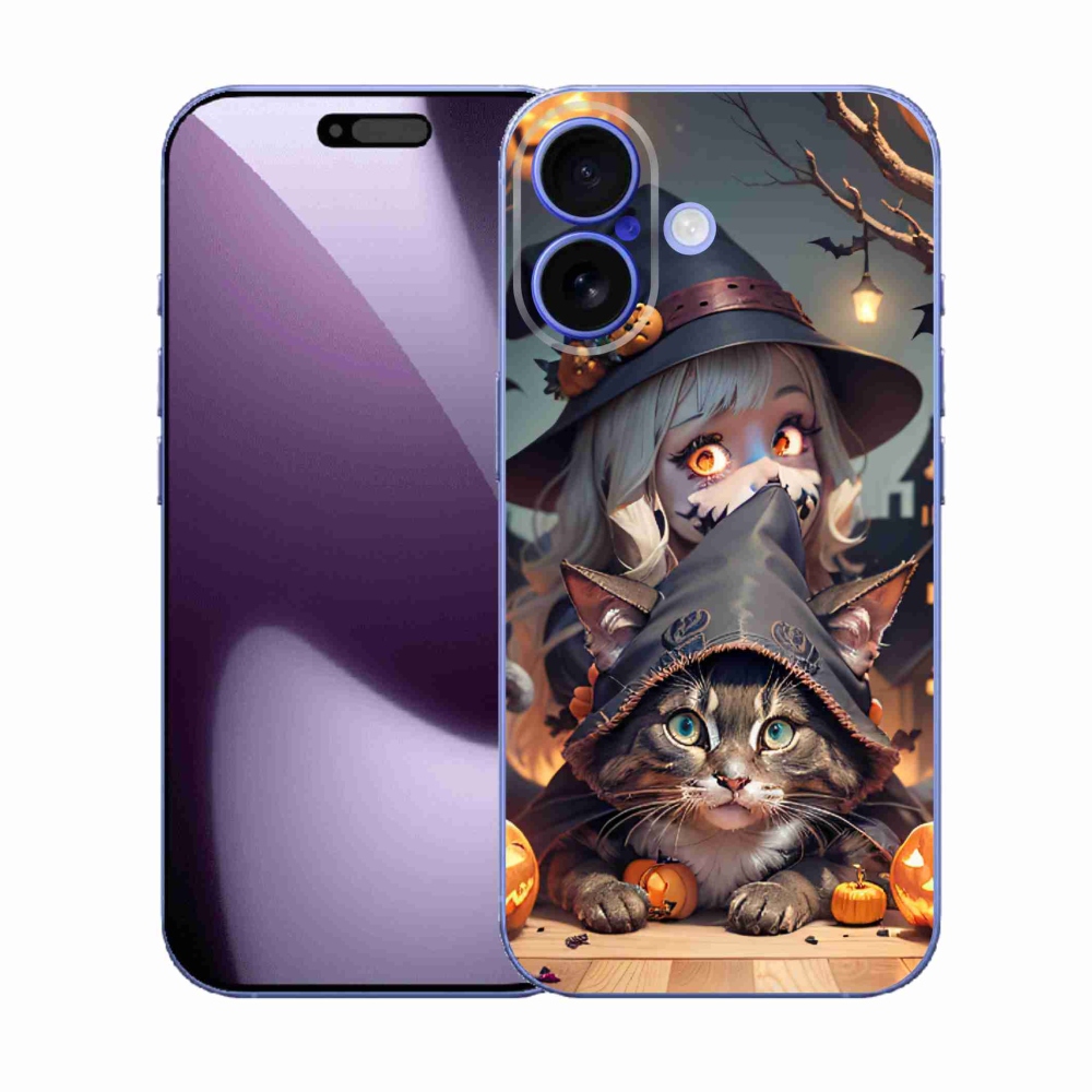 Gél borítás mmCase iPhone 17 készülékhez - boszorkány macskával