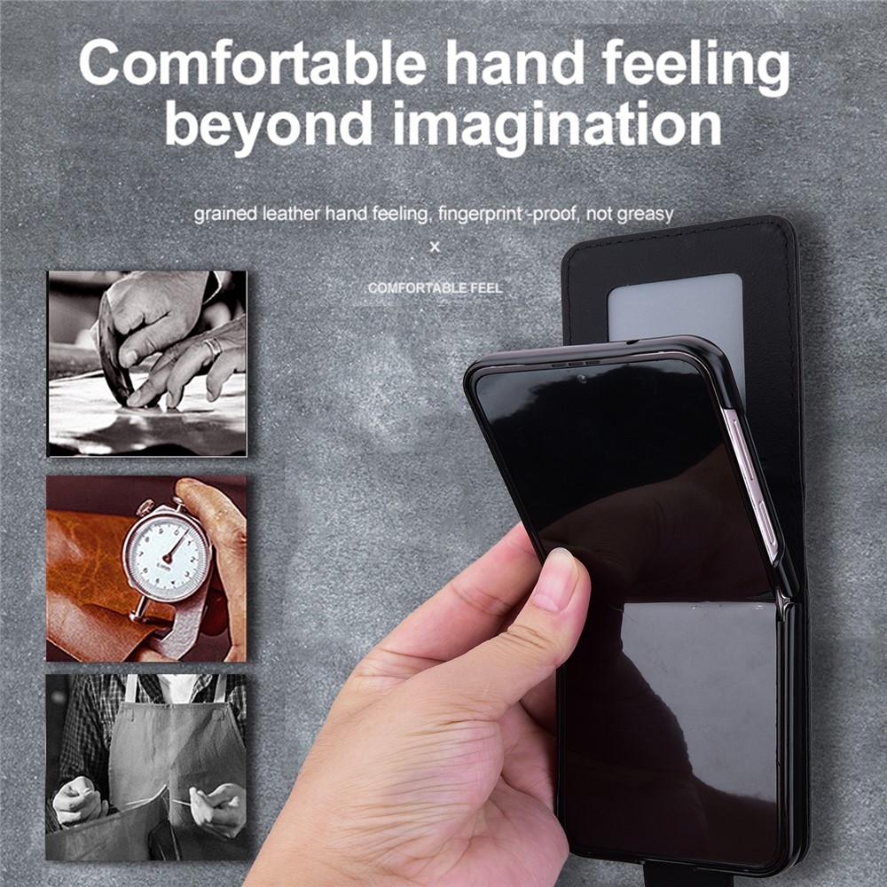 Gridy könyvtáska Samsung Galaxy Z Flip7 5G készülékhez - fekete