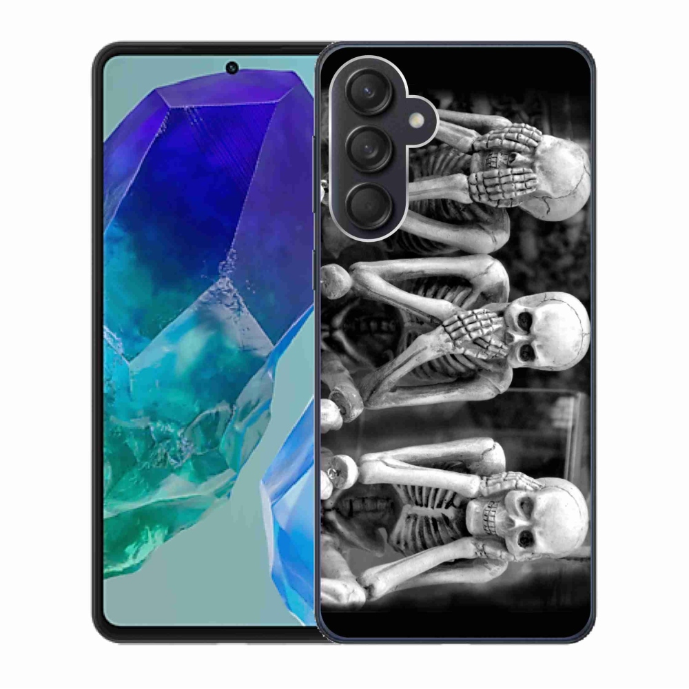 Zselés borítás mmCase Samsung Galaxy M55 5G - csontvázakhoz