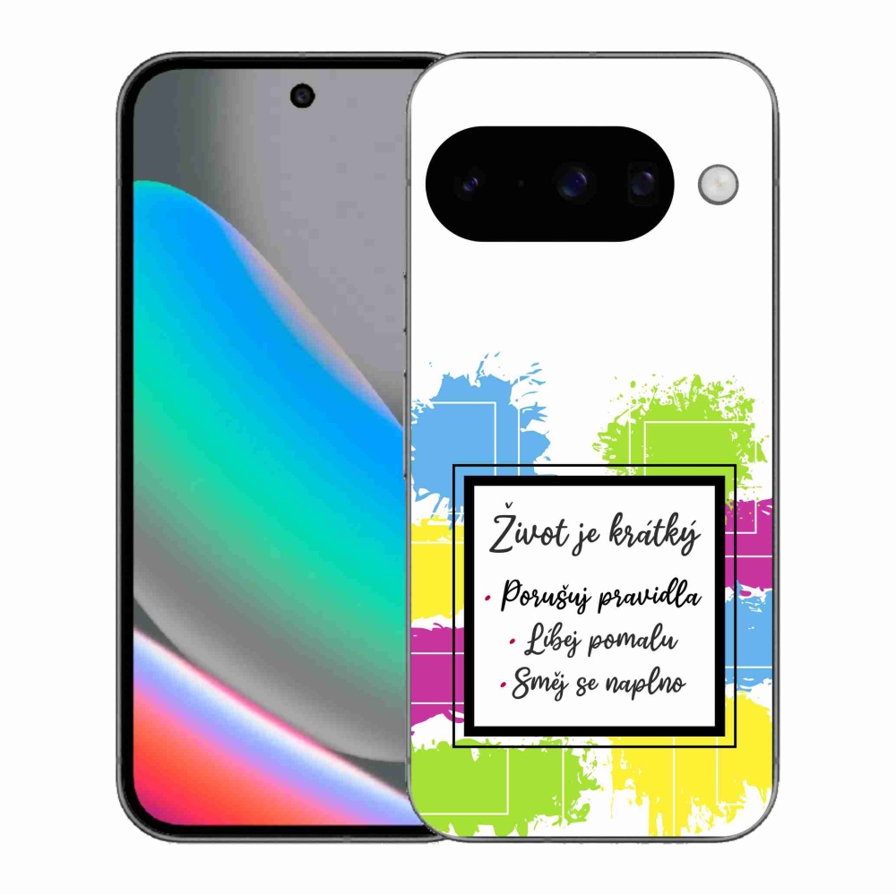 Gél borítás mmCase a Google Pixel 10 - Idézet 5 fehér háttérrel