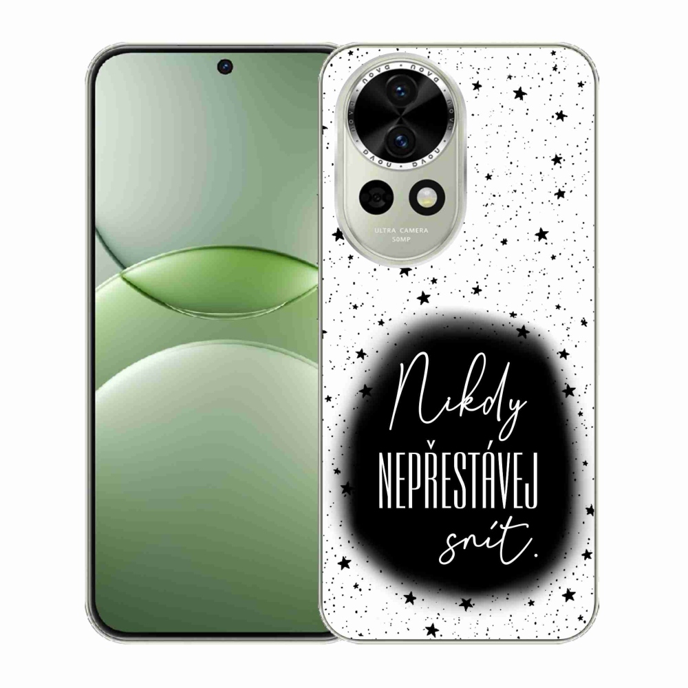 Gél borító mmCase a Huawei Nova 13 5G - idézet 1 fekete-fehér háttérrel