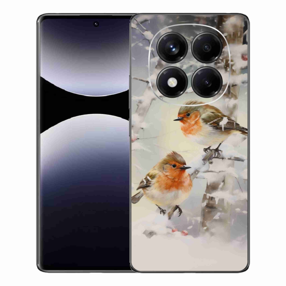 Gél borító mmCase a Xiaomi Redmi Note 14 Pro számára - madarak télen