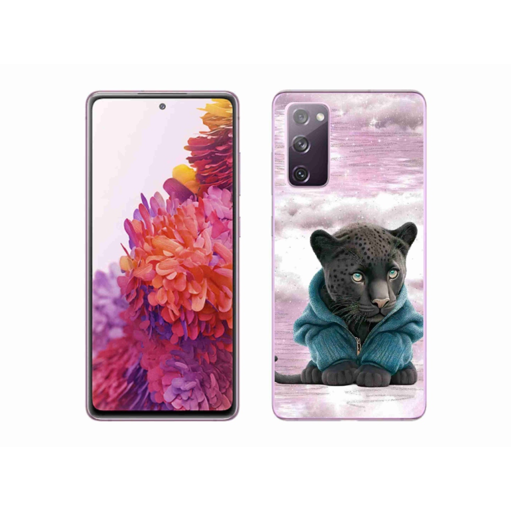 Zselés borítás mmCase Samsung Galaxy S20 FE készülékhez - fekete párduc pulóverben