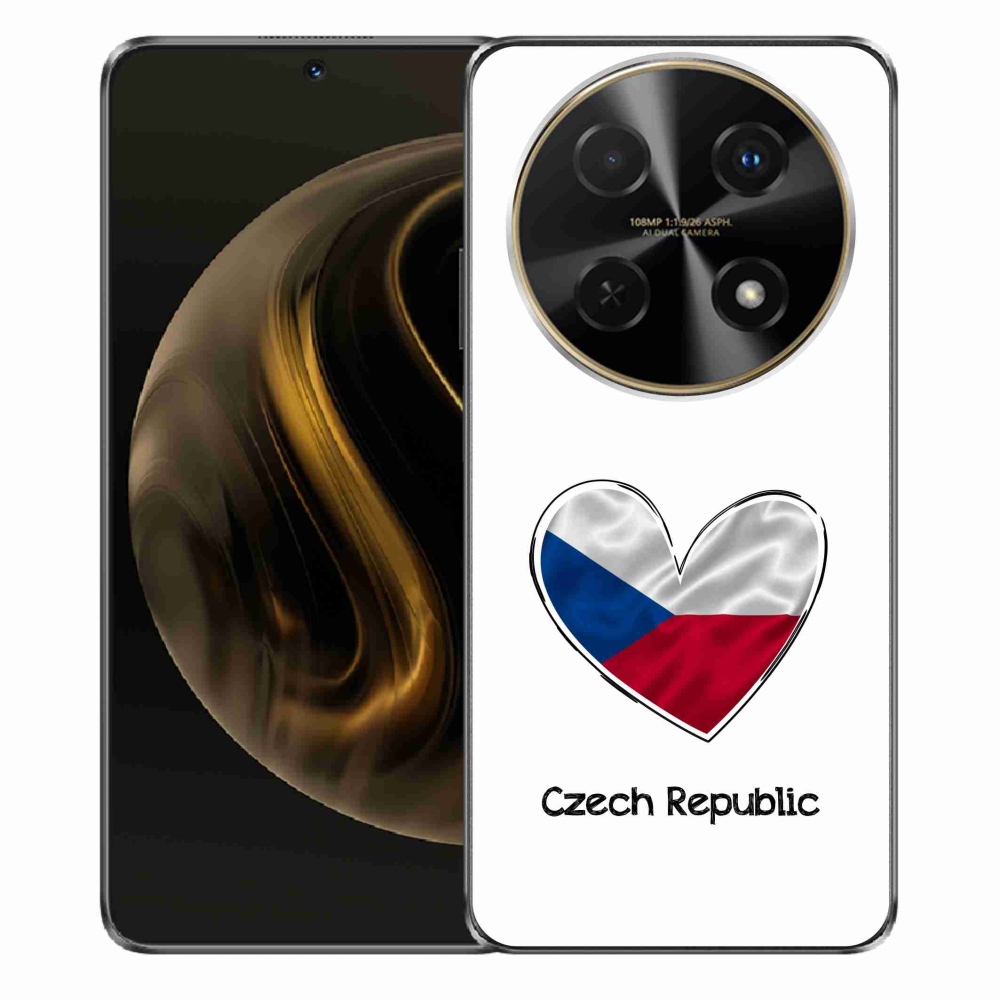 Gél borító mmCase a Huawei Nova 12i - zászló szív fehér háttérrel