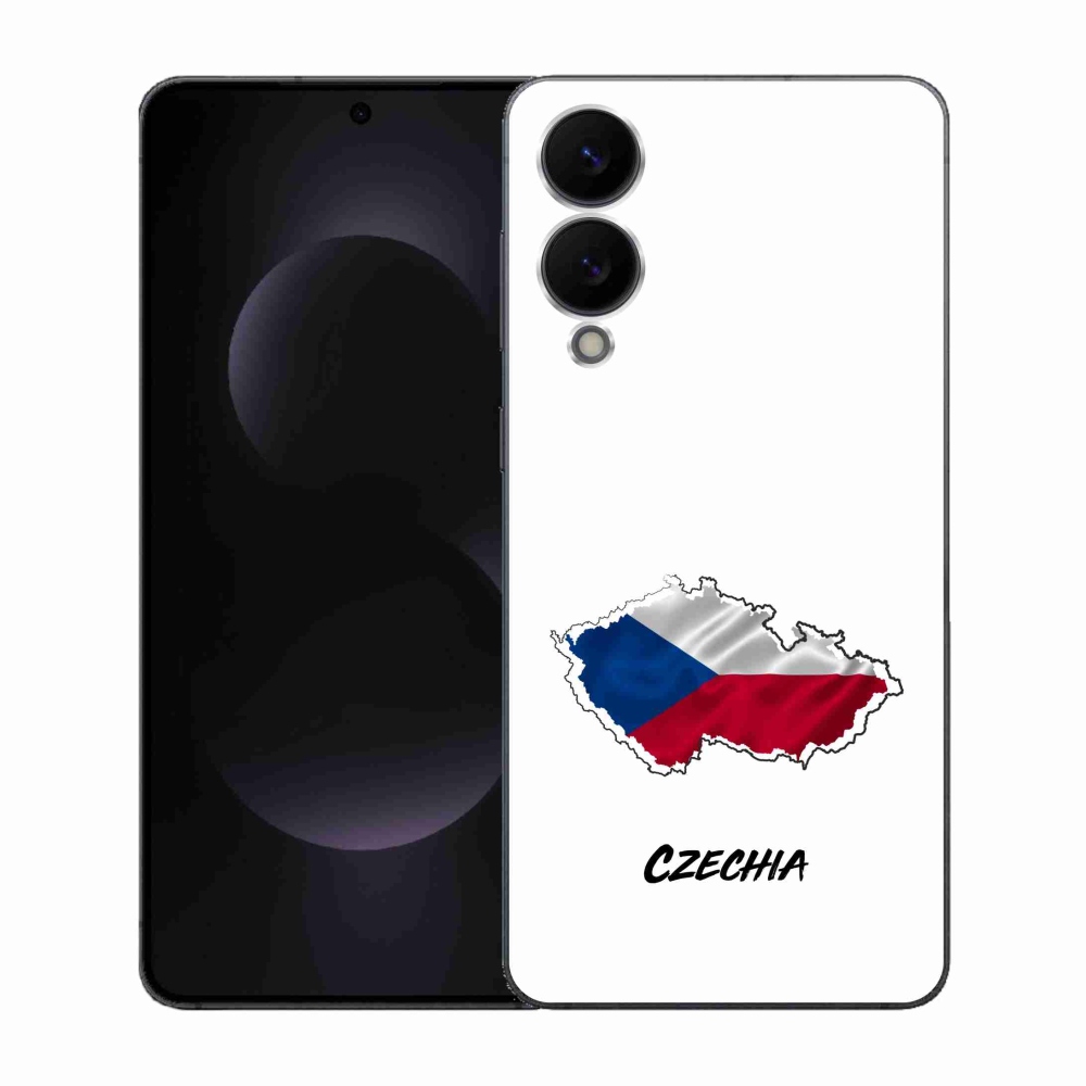 Gél borítás mmCase Samsung Galaxy S25 Edge - Csehország fehér háttérrel