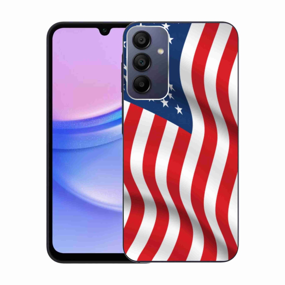 Gél védőhuzat mmCase Samsung Galaxy A15 4G/5G - amerikai zászlóhoz