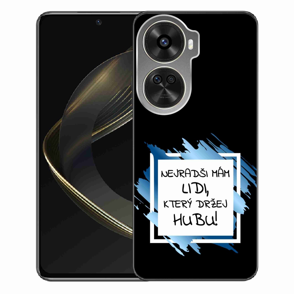 Gél borító mmCase a Huawei Nova 12 SE-hez - vicces szöveg 7 fehér és fekete háttérrel