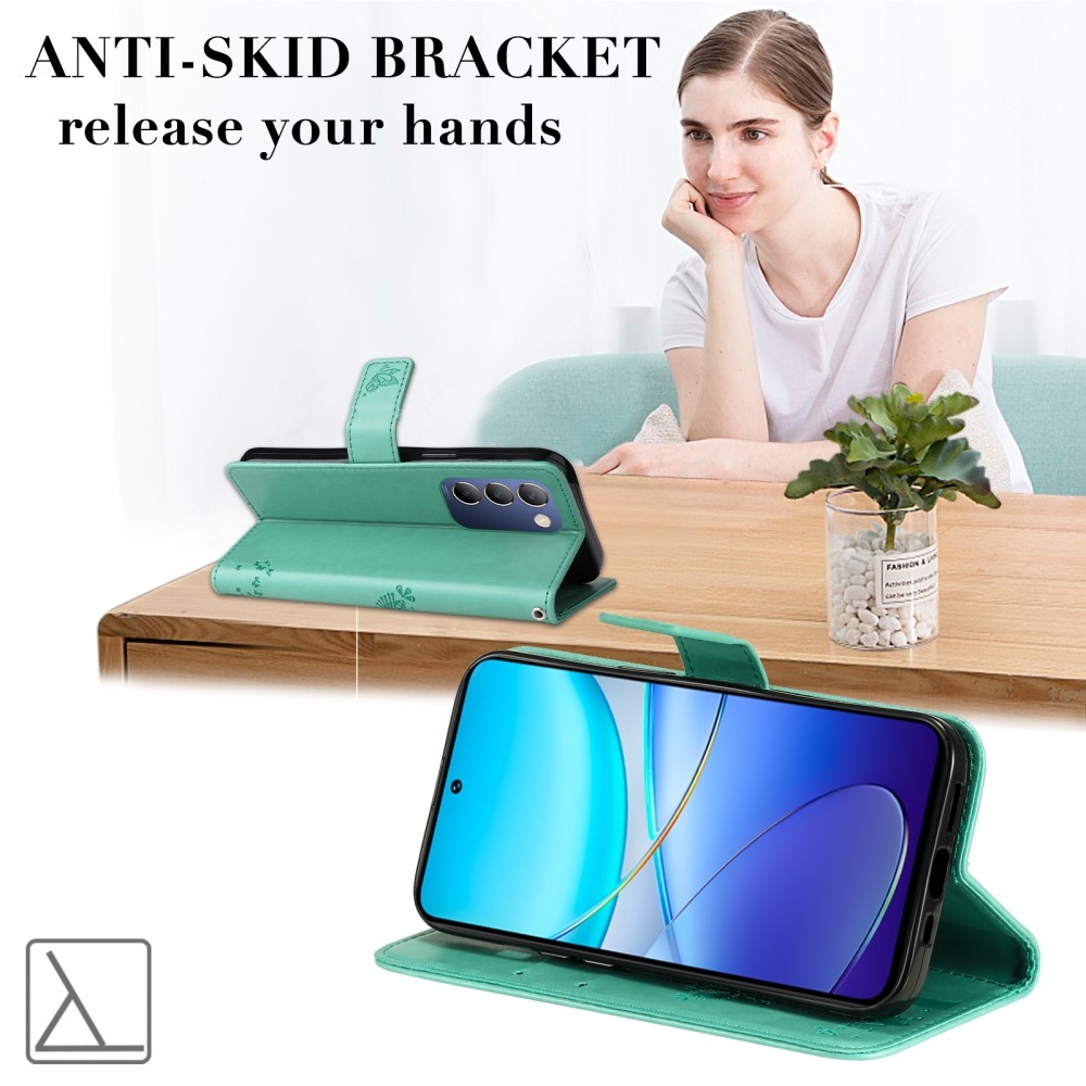 Fa könyv tok a Vivo V40 SE 4G/5G készülékhez - teáskék színű