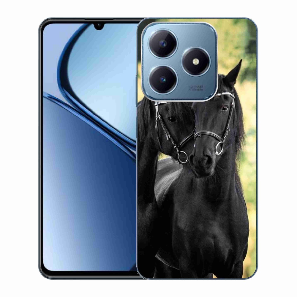 Zselés borítás mmCase a Realme C63 készülékhez - két fekete ló