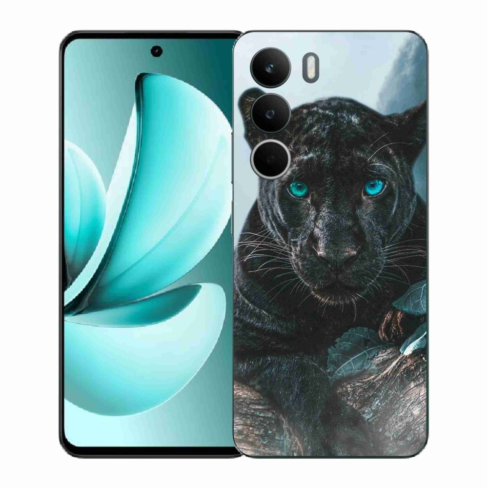 Gél borítás mmCase a Realme C71 készülékhez - fekete párduc