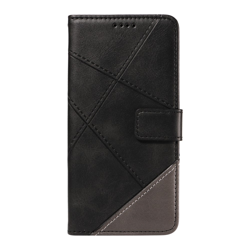 Vonalak könyv tok Samsung Galaxy S25 Ultra - fekete