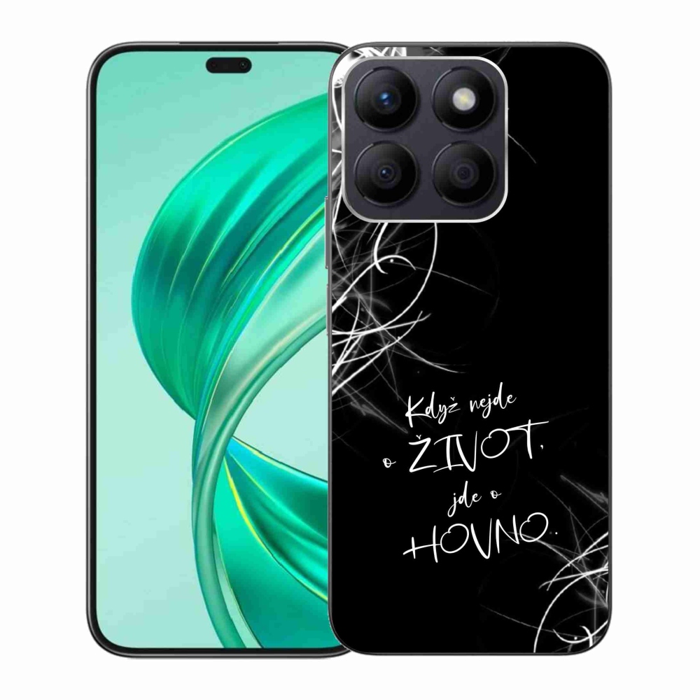 Gél borító mmCase a Honor X8b készülékhez - vicces szöveg 16 fekete háttér