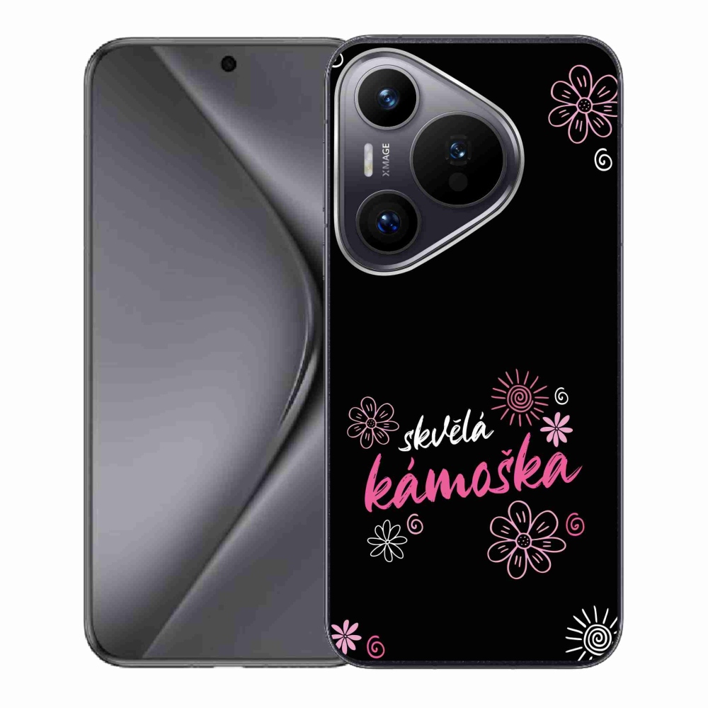 Gél borító mmCase a Huawei Pura 70 - nagyszerű haver fekete háttérrel