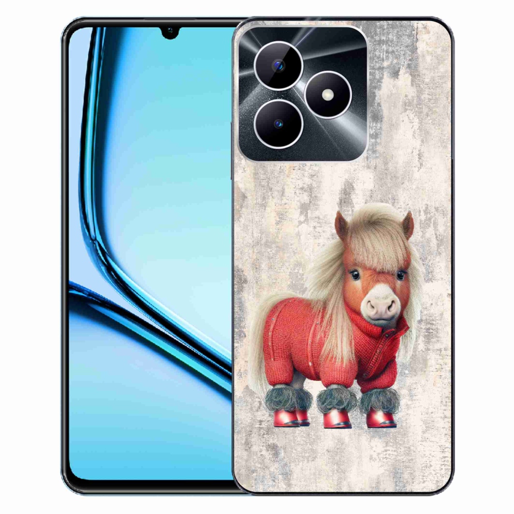 Zselés borítás mmCase a Realme Note 50 készülékhez - póni pulóverben