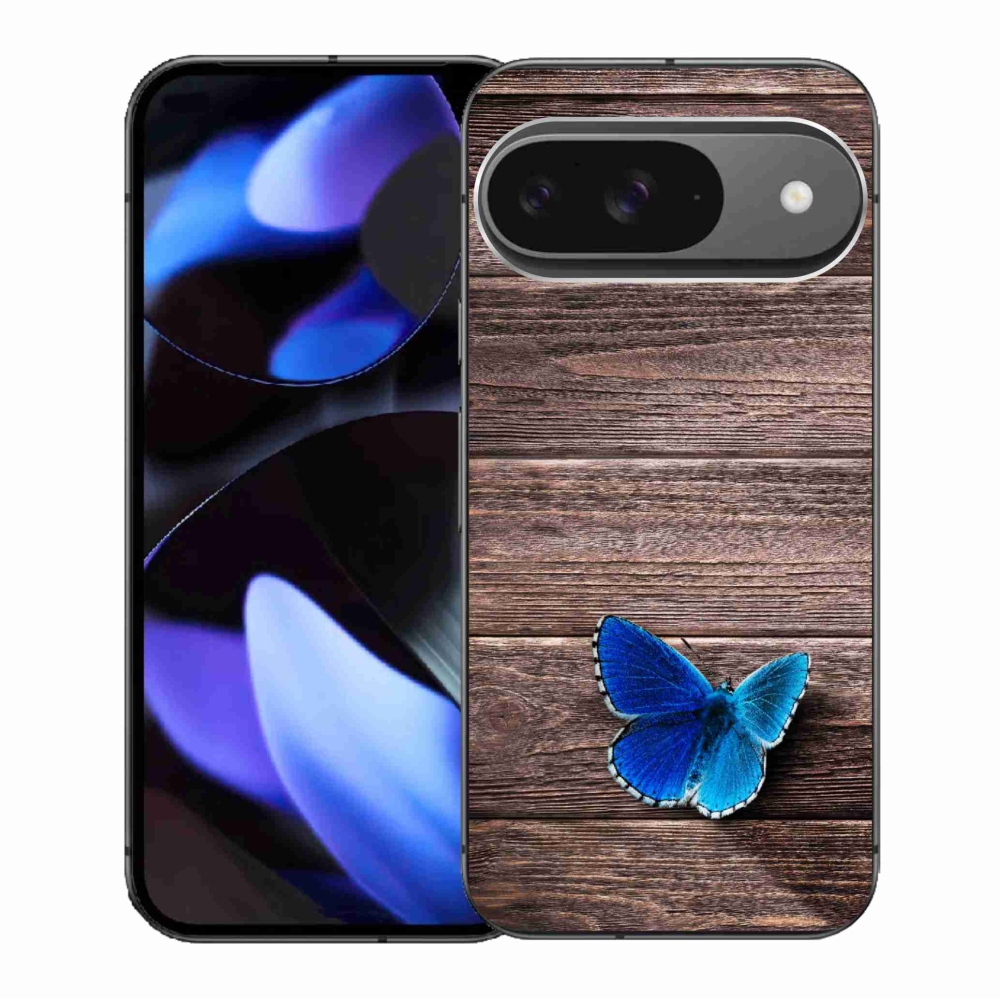 Zselés borítás mmCase a Google Pixel 9/9 Pro készülékhez - kék pillangó 1