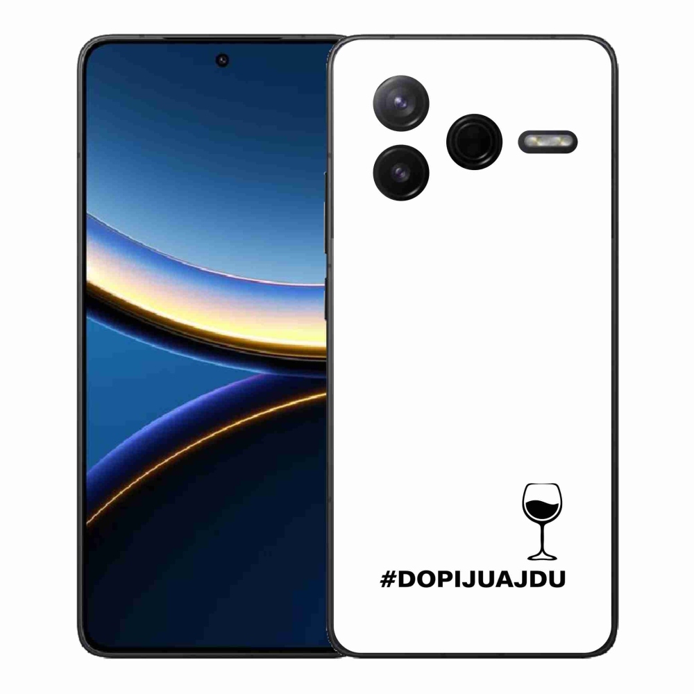 Gél borítás mmCase a Xiaomi Poco F7 Pro számára - bor motívum fehér háttérrel