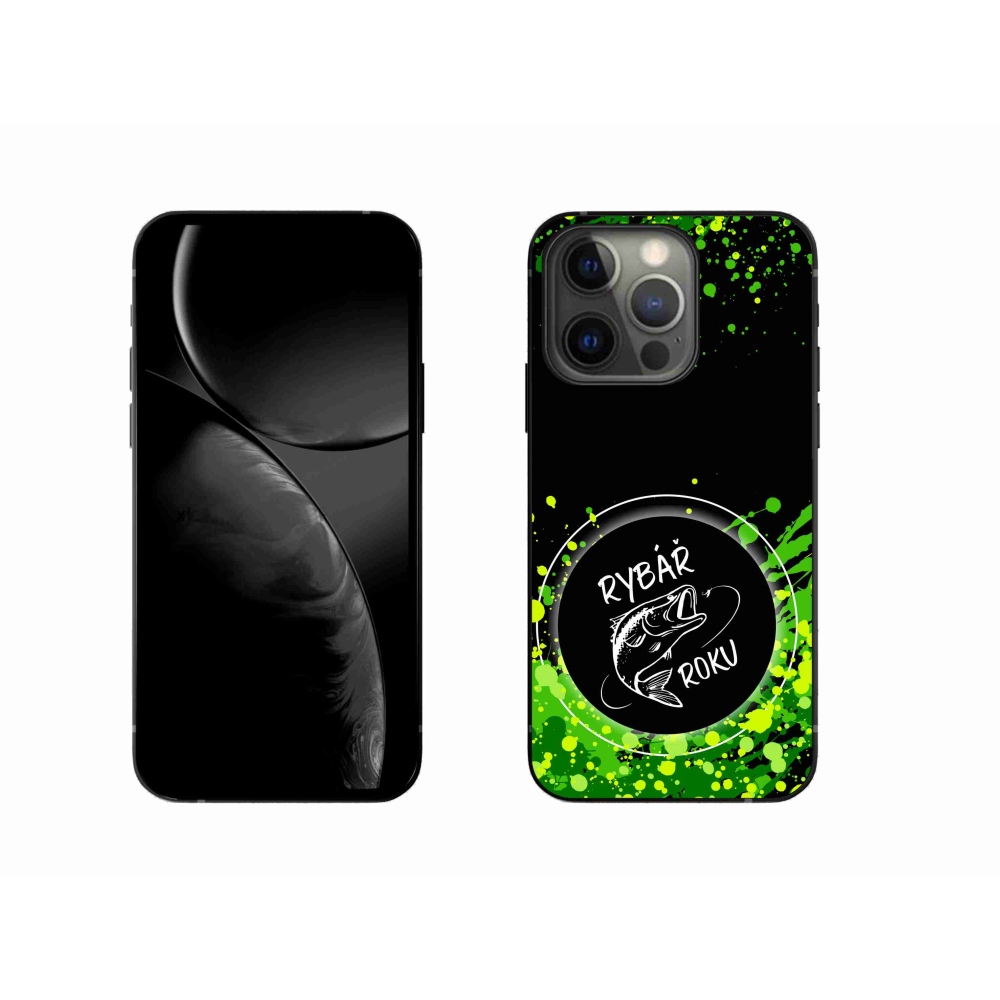 Zselés borítás mmCase iPhone 13 Pro 6.1 készülékhez - Az év halászának fekete háttere