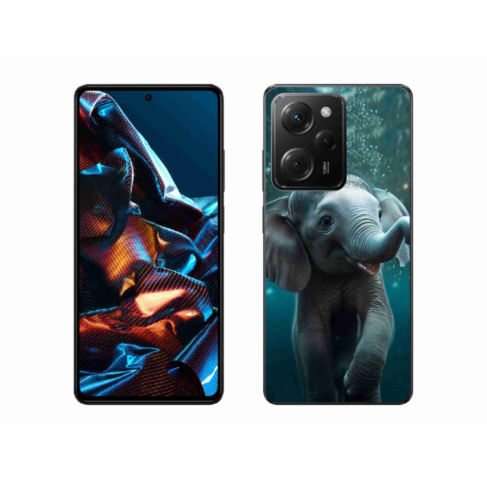 Gél borítás mmCase a Xiaomi Poco X5 Pro 5G számára - elefánt a víz alatt