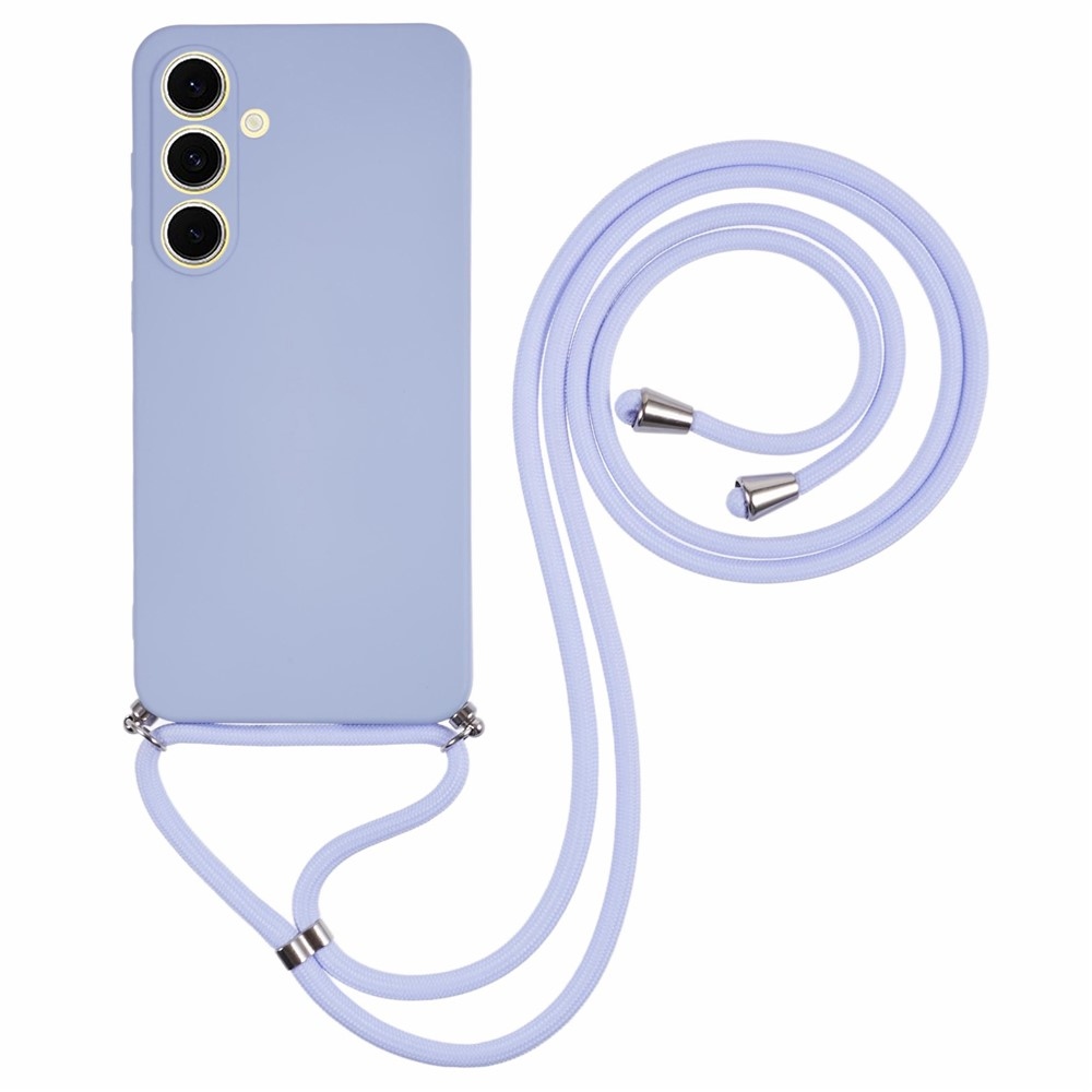 Bélelt zselés tok húzózsinórral Samsung Galaxy S25 FE készülékhez - világos lila