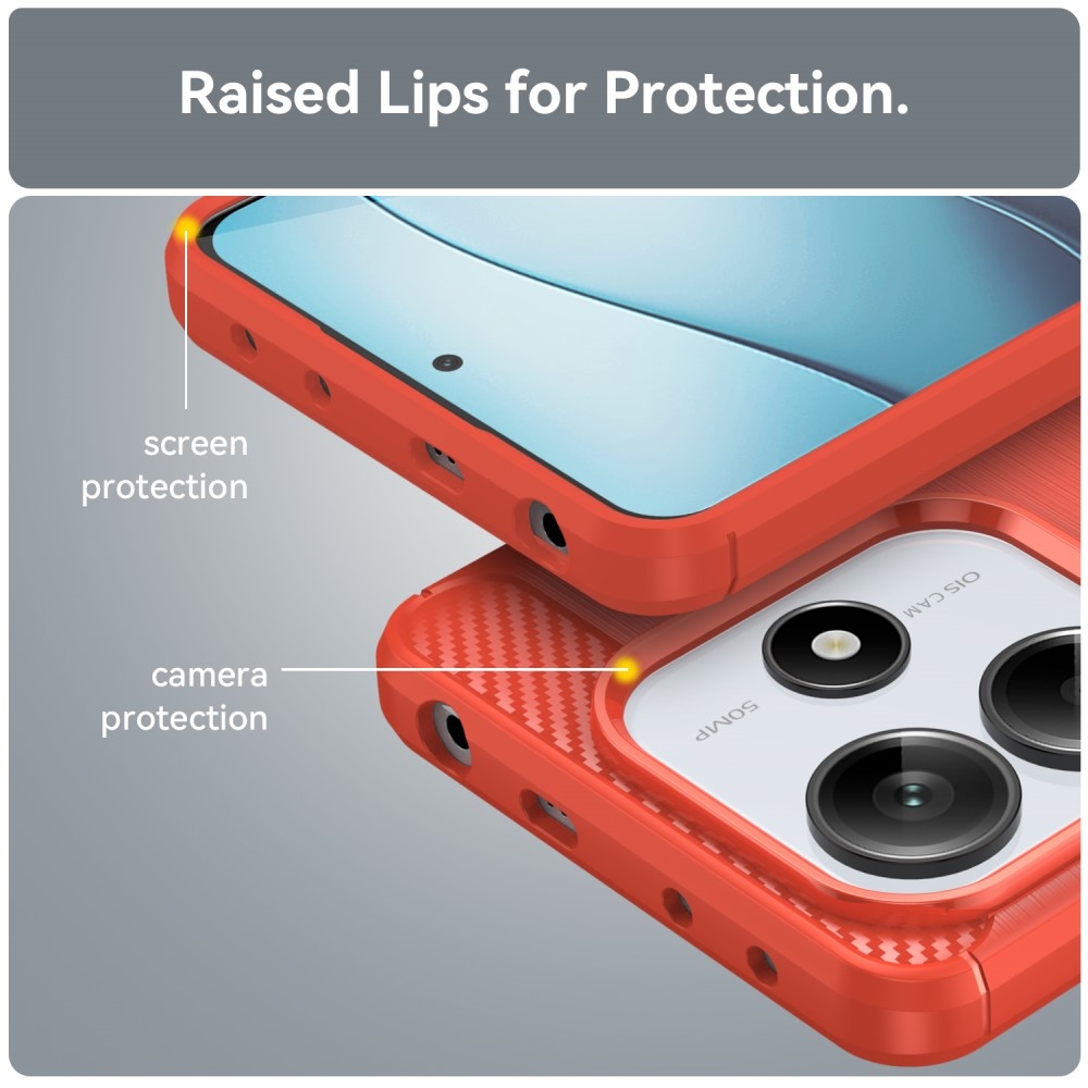 Szénálló zselés tok Xiaomi Redmi Note 14 5G - piros