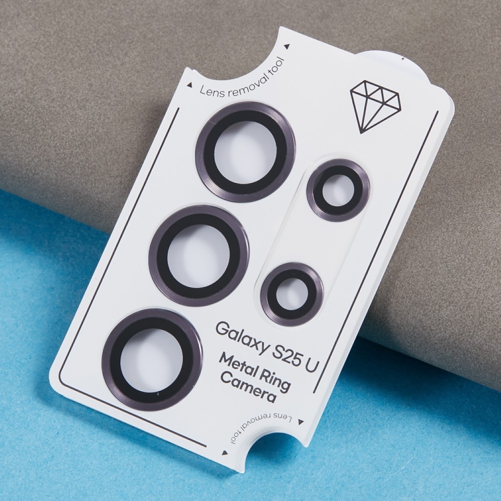 Fém kamera lencse üveg Samsung Galaxy S25 Ultra (3 különálló üveg) - sötét lila