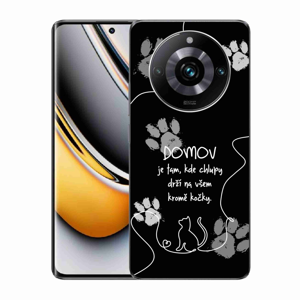 Gél borítás mmCase a Realme 11 Pro/11 Pro+ készülékhez - macska motívum fekete háttérrel