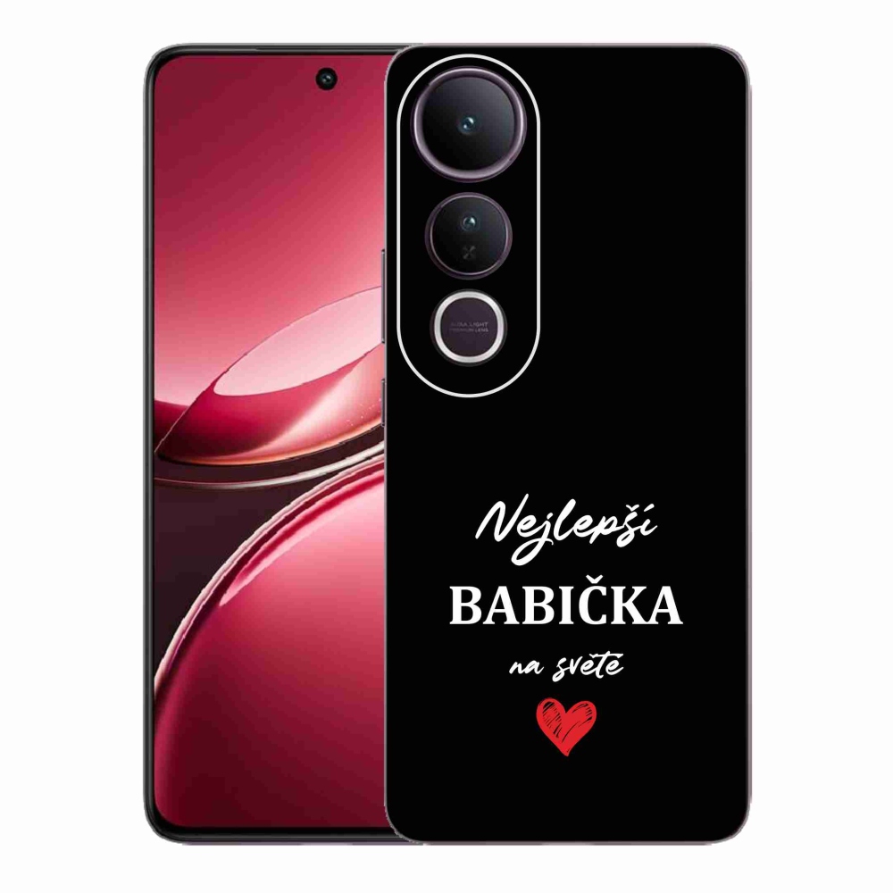 Gél borítás mmCase a Vivo V50 Lite 4G/5G - Best Grandma 1 fekete háttérrel