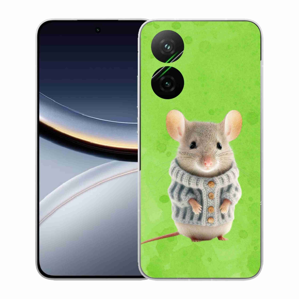 Gél borítás mmCase a Xiaomi Poco F7 5G-hez - egér pulóverben