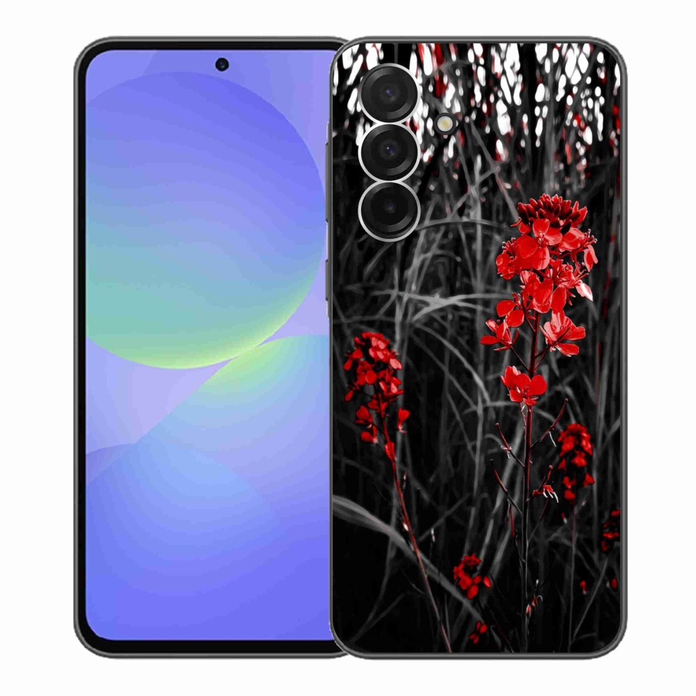 Zselés borítás mmCase Samsung Galaxy A36 5G - piros növényhez