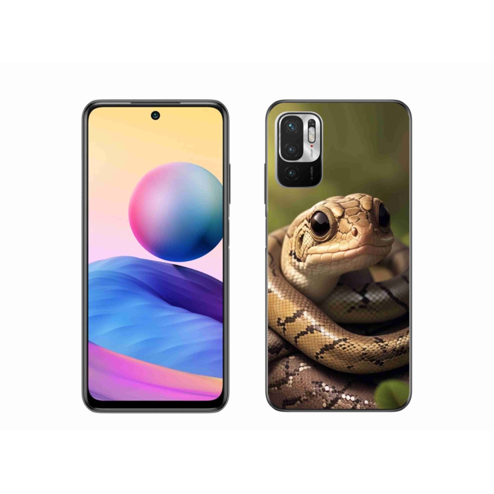 Gél borító mmCase a Xiaomi Redmi Note 10 5G-hez - kígyó 1