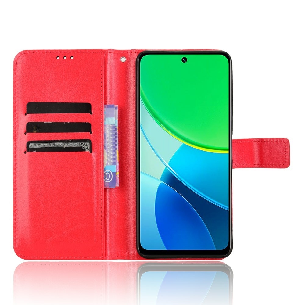 Őrült könyvtáska a Vivo Y19s készülékhez - piros