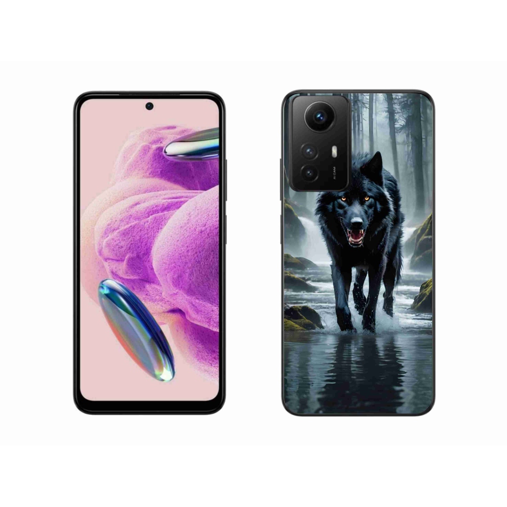 Gél borítás mmCase a Xiaomi Redmi Note 12S számára - fekete farkas