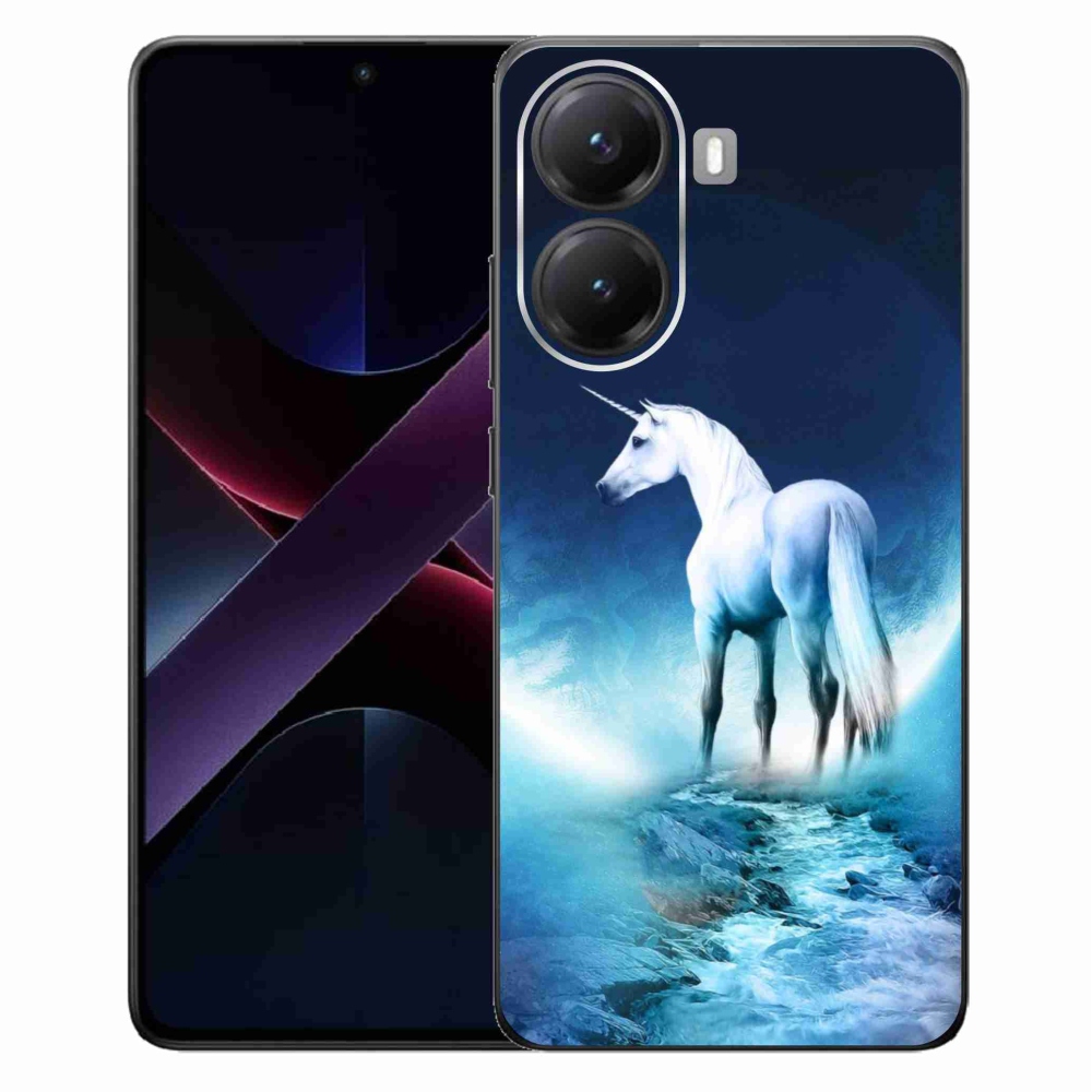 Gél borítás mmCase a Xiaomi Poco X7 Pro 5G számára - fehér egyszarvú