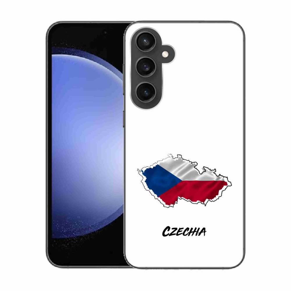Gél védőhuzat mmCase Samsung Galaxy S23 FE - Csehország fehér háttér