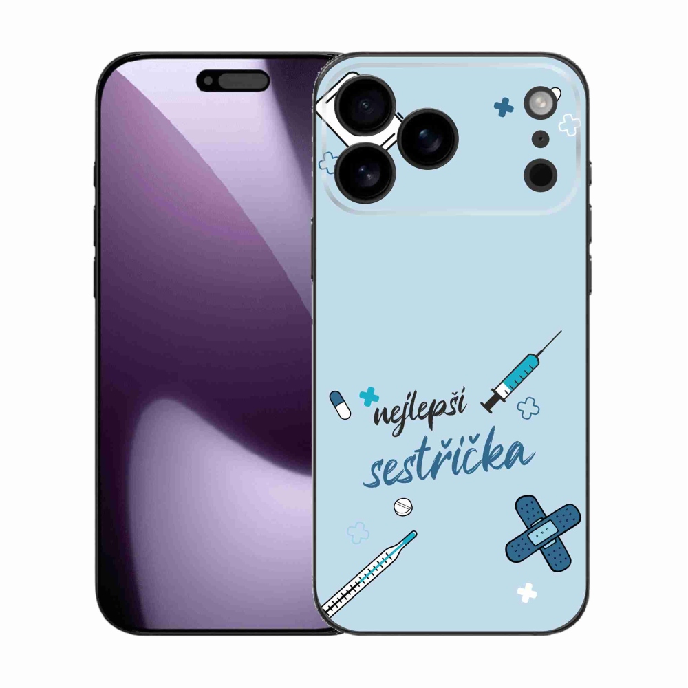 Gél borítás mmCase iPhone 17 Pro Max készülékhez - legjobb kishúg kék háttérrel