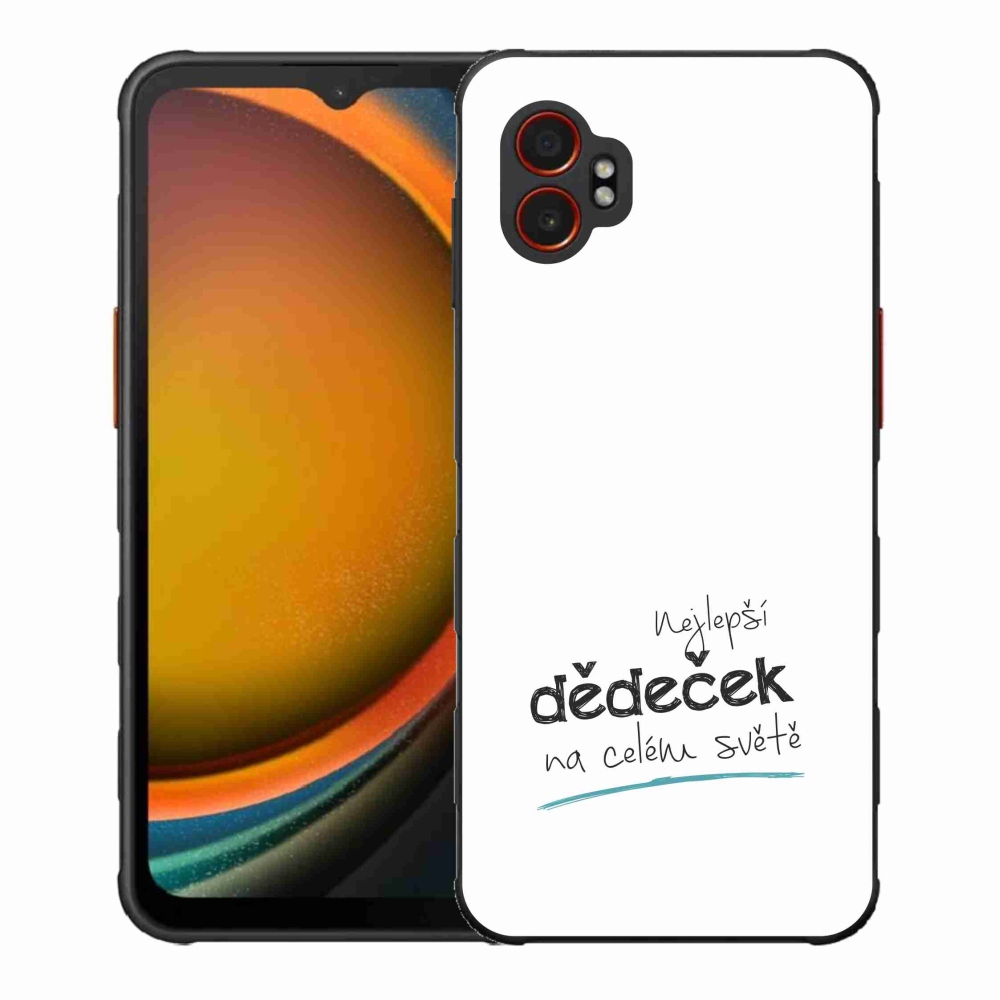 Gél borító mmCase a Samsung Galaxy Xcover 7 Pro - a legjobb nagypapa 3 fehér háttérrel