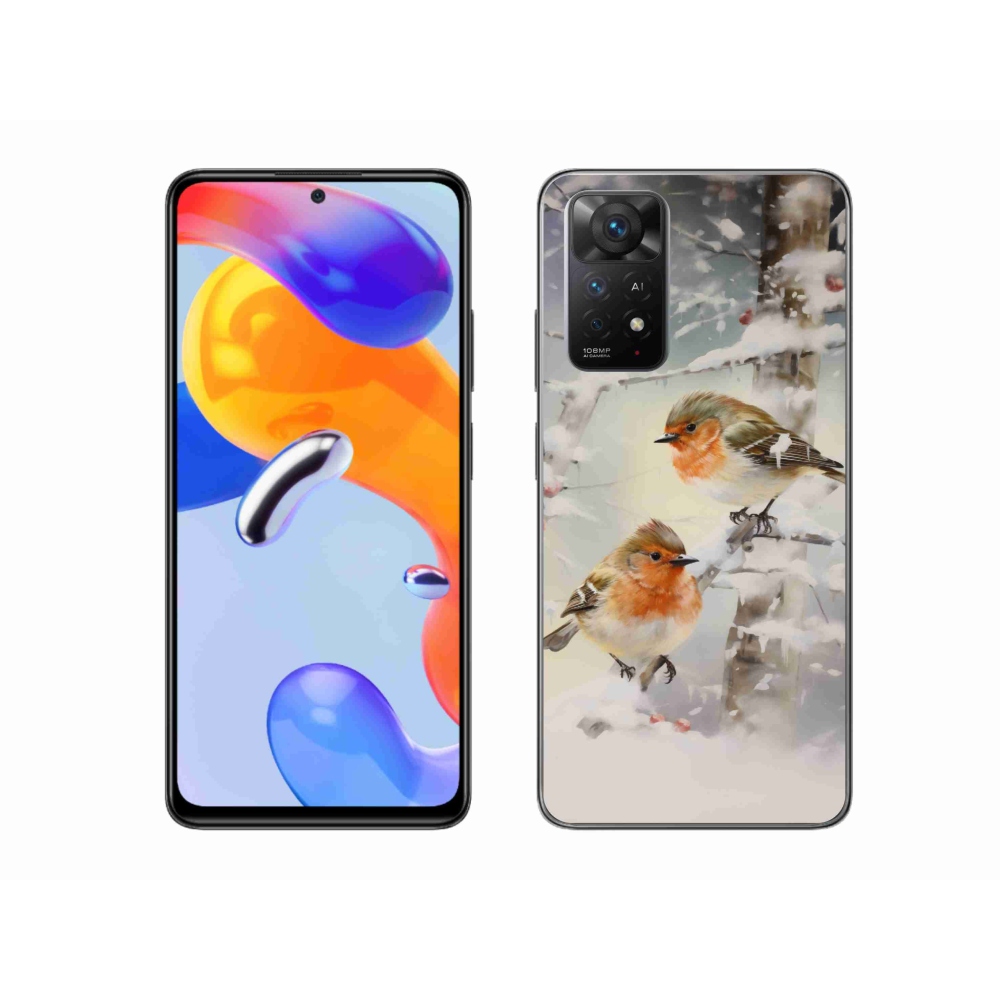 Gél borítás mmCase a Xiaomi Redmi Note 11 Pro 4G/5G számára - madarak télen