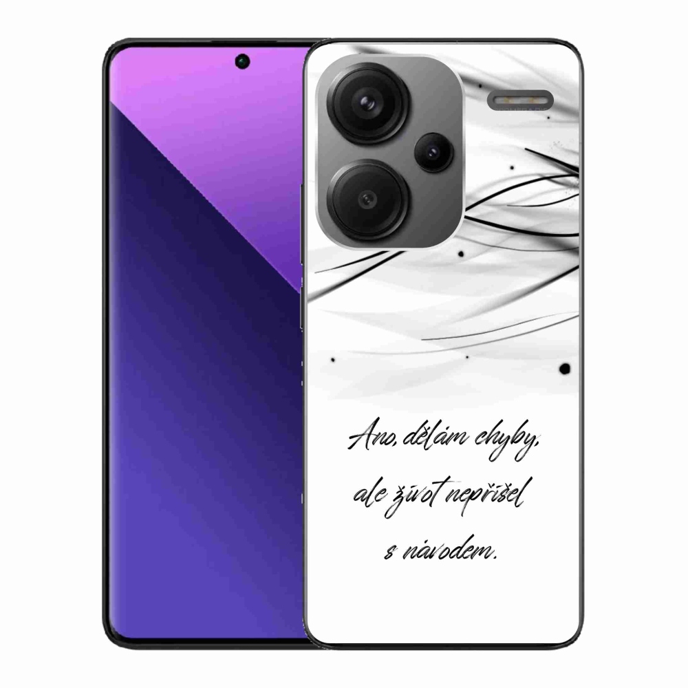 Gél borítás mmCase a Xiaomi Redmi Note 13 Pro+ 5G számára - idézem fehér háttér