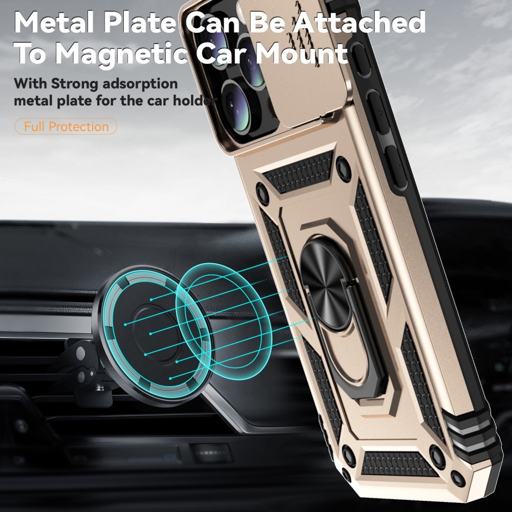 Tartós csúszásálló borítás iPhone 16 Pro Max készülékhez - arany színben