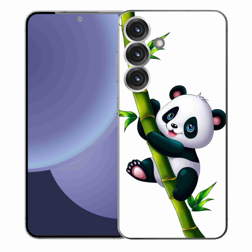 Gél borítás mmCase Samsung Galaxy S25+ - panda bambuszon - Samsung Galaxy S25+ tok