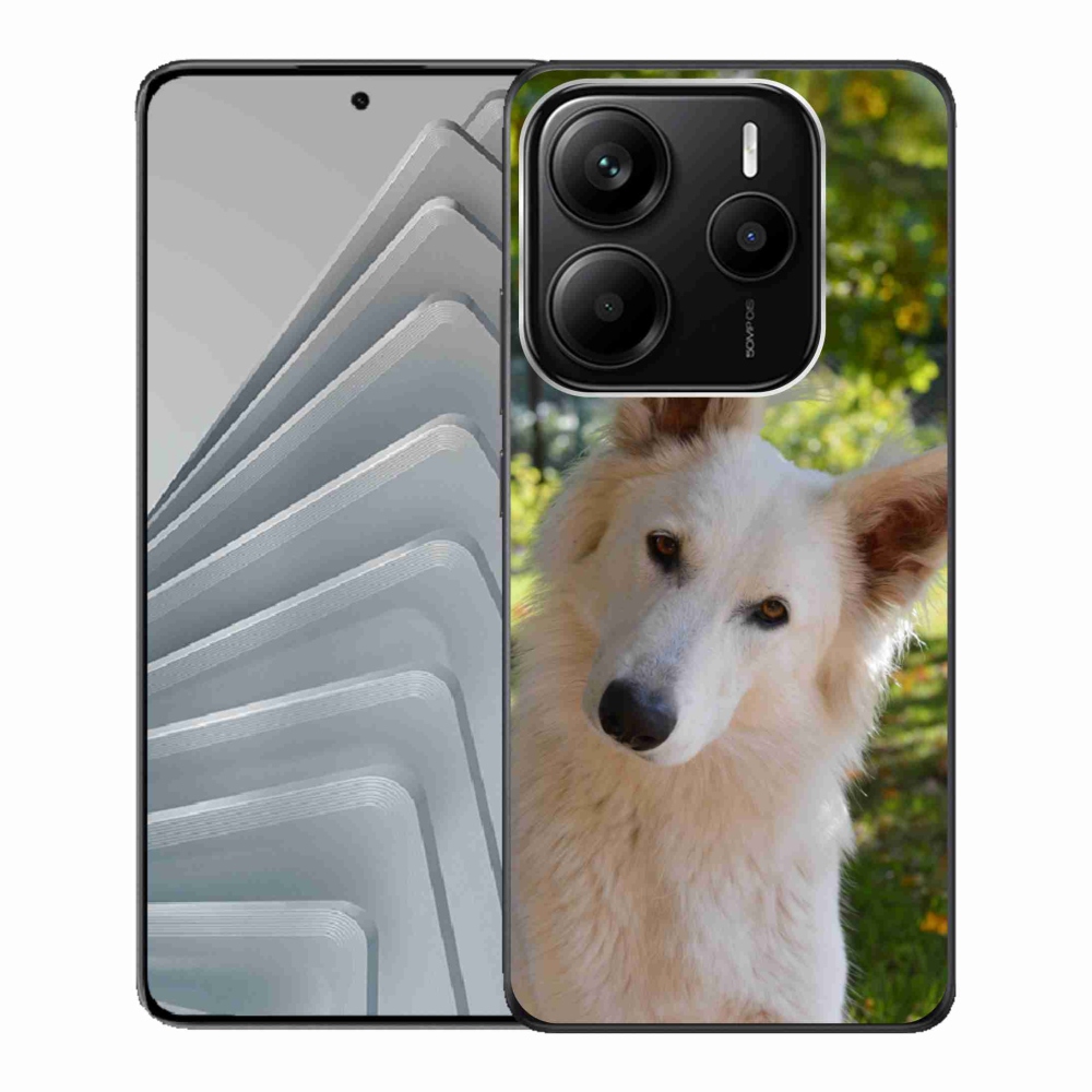 Gél borítás mmCase a Xiaomi Redmi Note 14 5G-hez - fehér Svájci pásztor 1