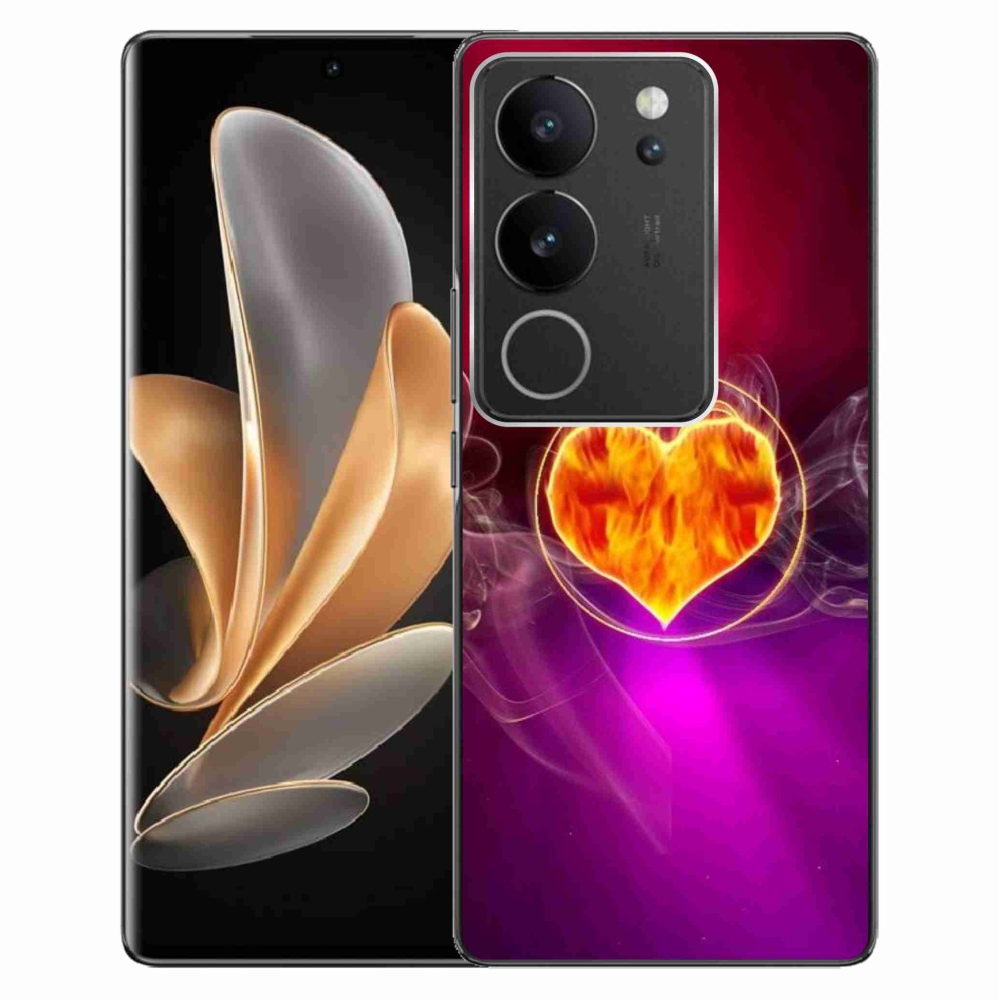 Gél borítás mmCase a Vivo V29 5G-hez - tüzes szív