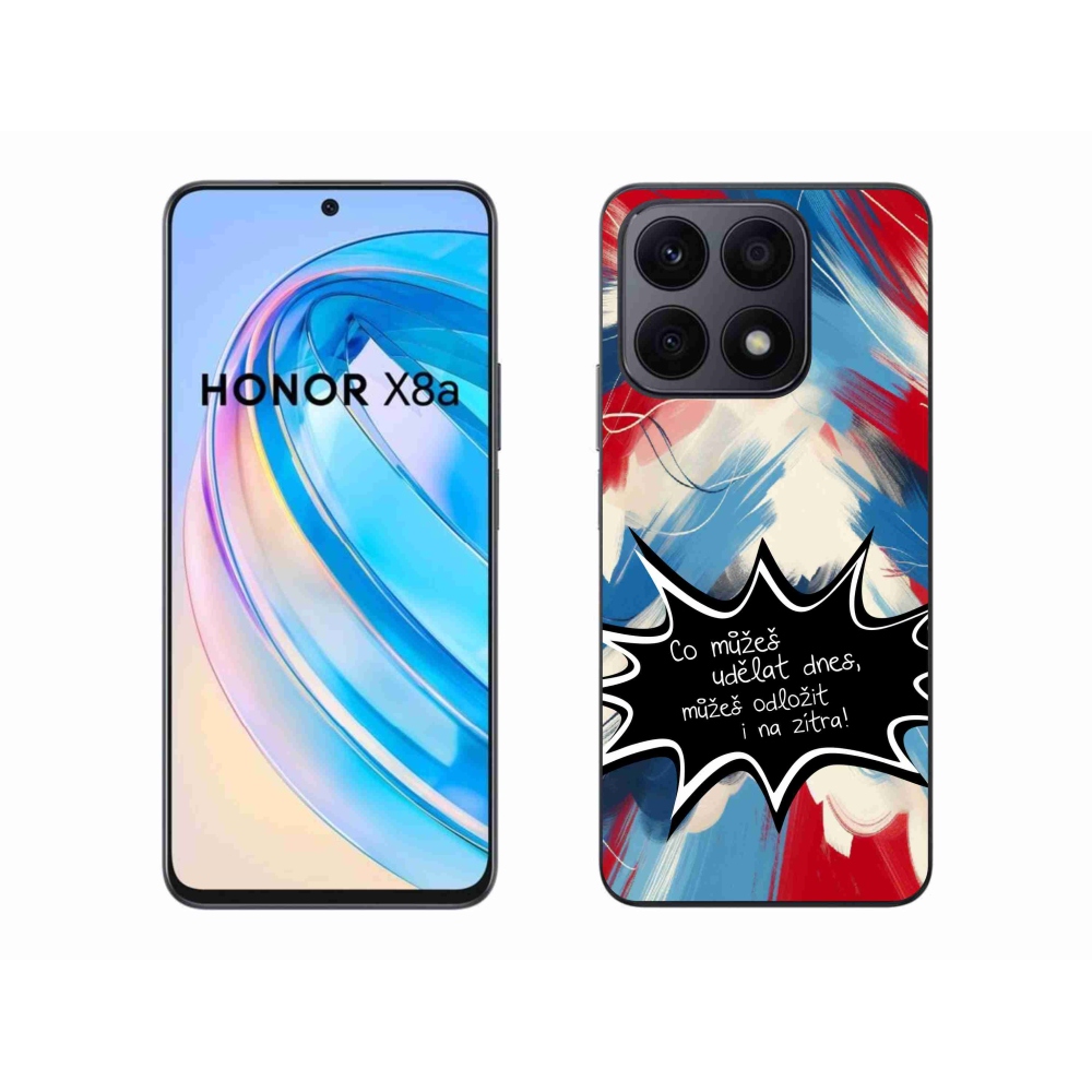 Gél borító mmCase a Honor X8a készülékhez - vicces szöveg 9 fekete háttér