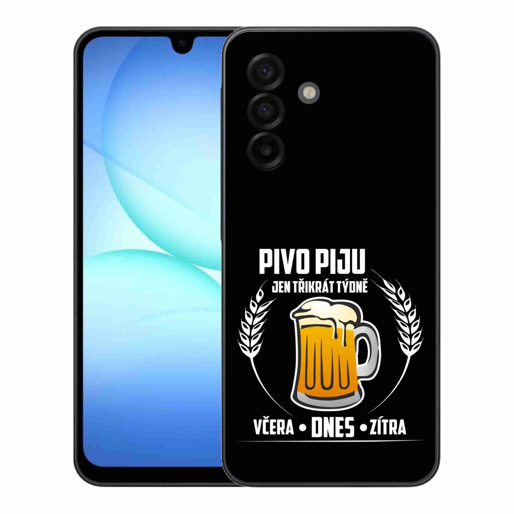 Gél borítás mmCase Samsung Galaxy A17 4G/5G - sör motívum fekete háttérrel