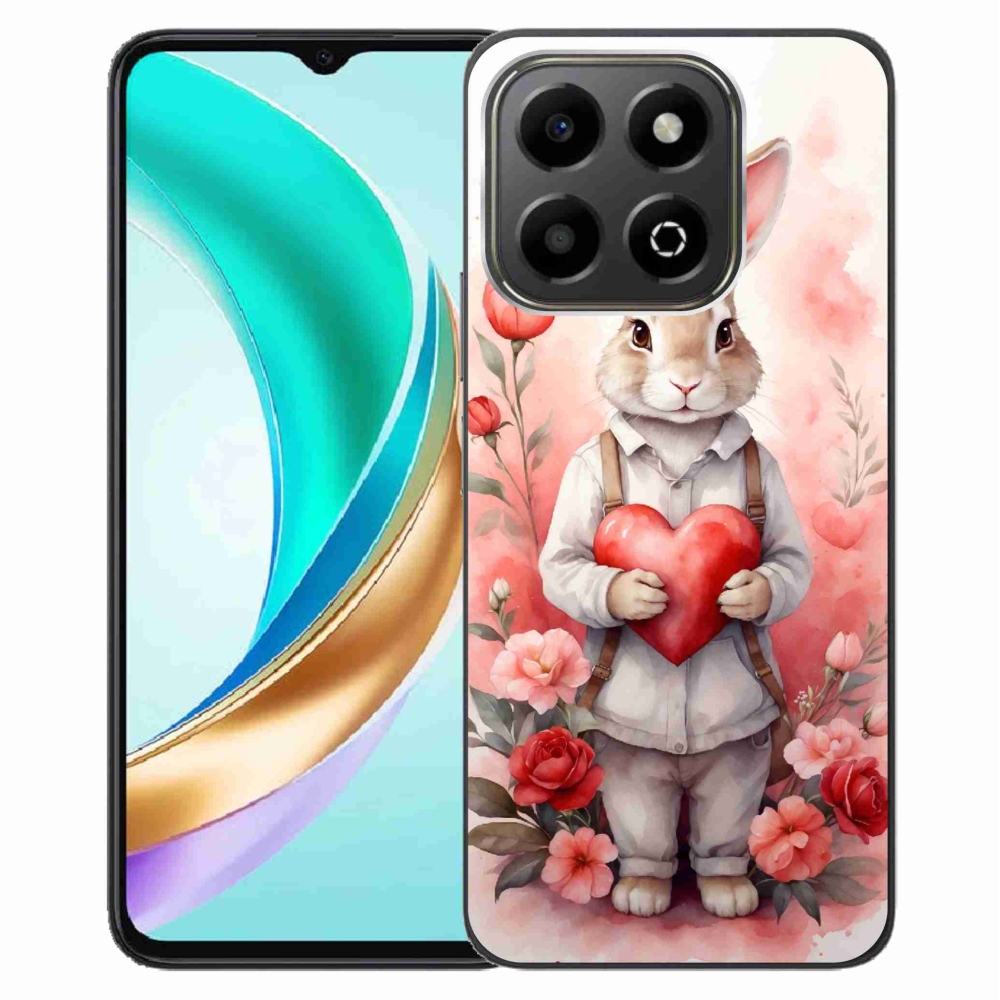 Zselés borítás mmCase a Honor X6b készülékhez - nyúl szívvel