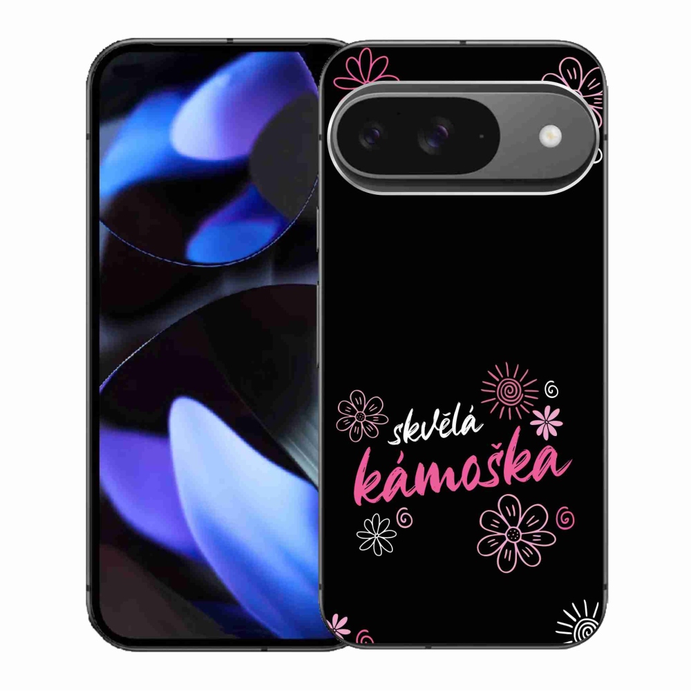 Gél borítás mmCase a Google Pixel 9/9 Pro készülékhez - nagyszerű haver fekete háttérrel