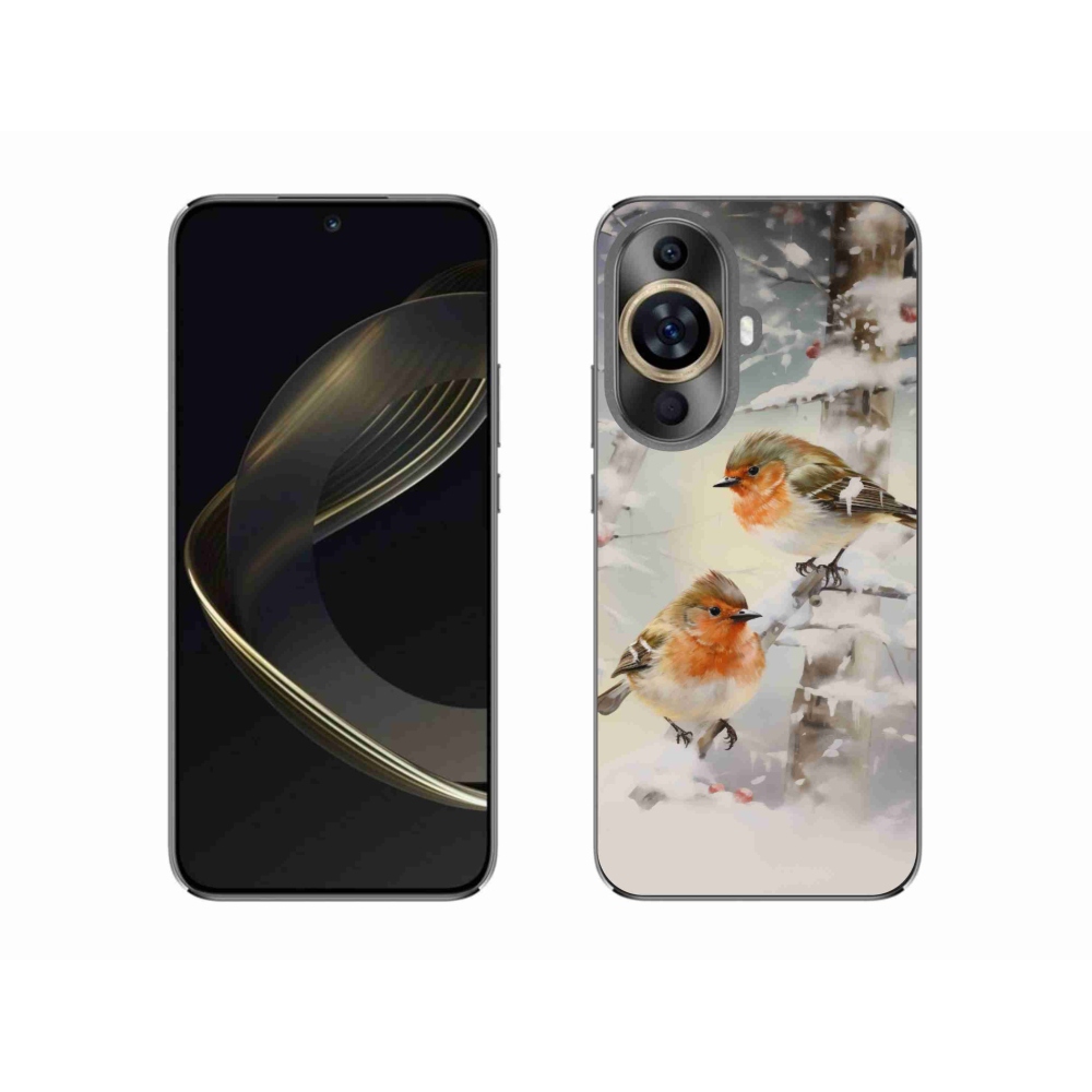Gél borítás mmCase a Huawei Nova 11 készülékhez - madarak télen