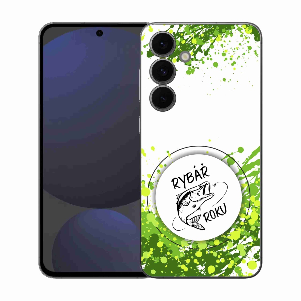 Zselés borítás mmCase Samsung Galaxy S25 FE - Az év horgásza fehér háttérrel