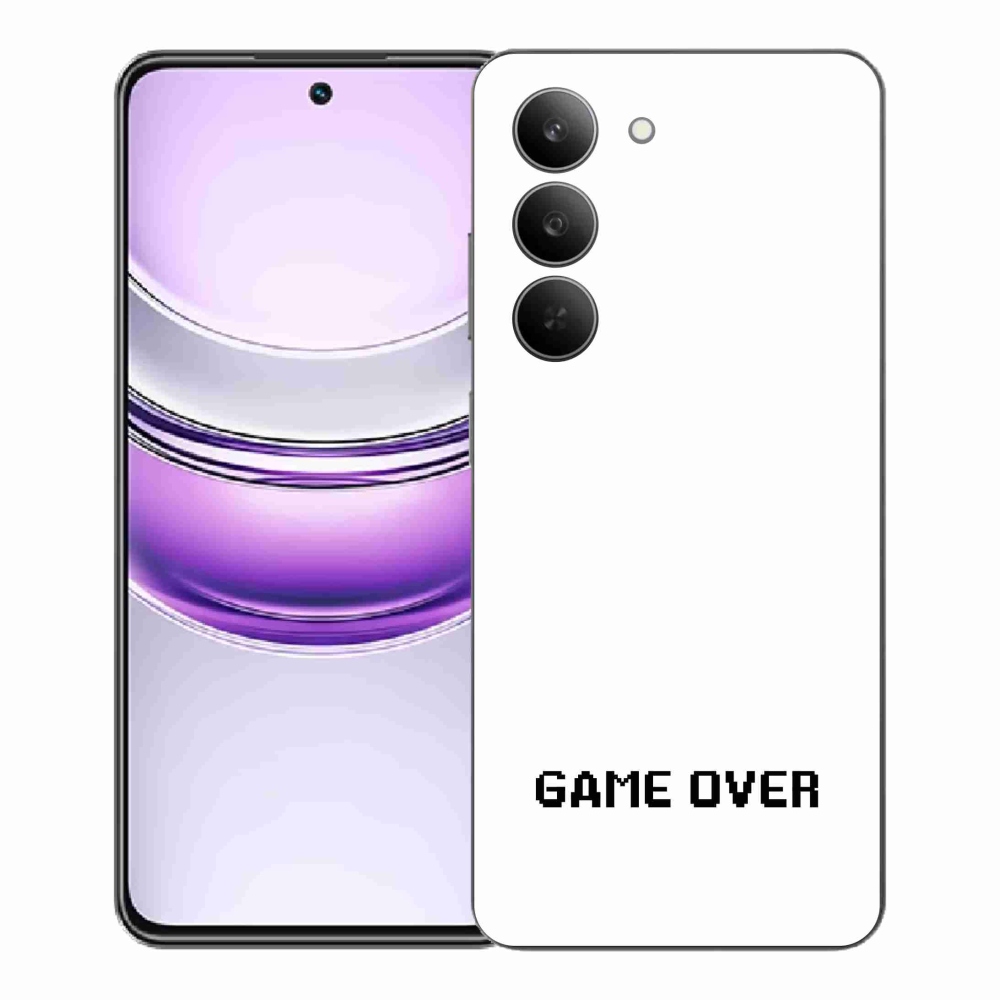 Gél borító mmCase a Realme 14x 5G készülékhez - játék fehér háttérrel